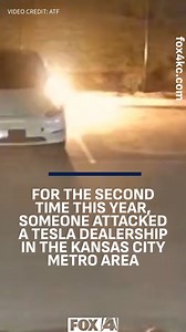 The Bureau of Alcohol, Tobacco, Firearms and Explosives (ATF) Kansas City Field Division is offering $5,000 for information related to a firebombing at a Tesla collision center in Lenexa. The ATF said the suspect got out of their vehicle and threw two lit Molotov cocktails. Click the link in our bio to learn more about this story. #KansasCityNews #TeslaAttack #fox4kc | FOX4 News Kansas City