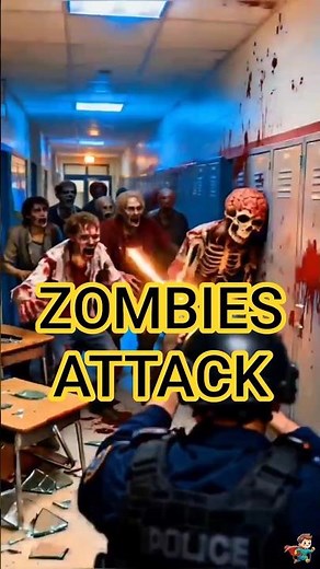 Heroic Rescue! Police Save Little Girl From Zombies at School #police #school #zombies #shorts #cbum