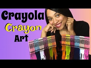 Melting Crayola Crayons on a Canvas
