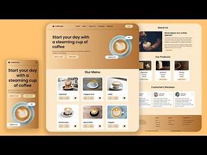 Build Responsive Coffee Website Using React JS And Tailwind CSS | Vite #webdesign #webdevelopment