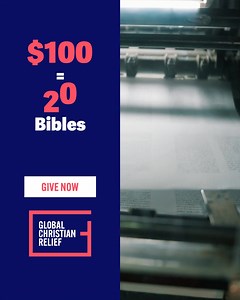 2.8K views · 124 reactions | With your support, believers can print Bibles for fellow persecuted Christians in their native language. Give hope. | Global Christian Relief | Facebook
