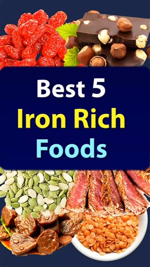Top 5 Iron Rich Foods | Best Iron Foods for Anemia & Iron Defficiency #ironrichfoods