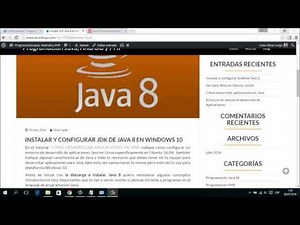 Instalación y configuración JDK de Java en Windows 10