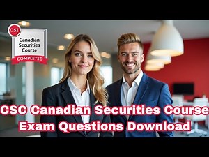 CSC Canadian Securities Course Exam Preparation Study Materials