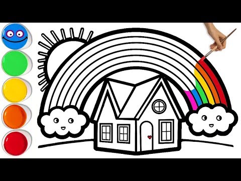 🏡 How To Draw a Rainbow House | Easy Step By Step Tutorial