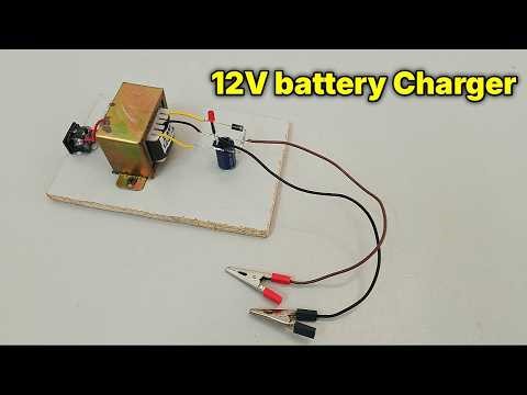 how to make 12 volt battery charger at home