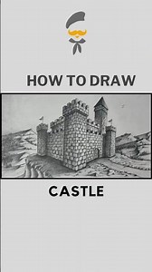 How to Draw a Castle Using Two Point Perspective for Beginners #drawing #castle #perspective