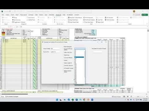 Panel Schedule - SCCR Calculator Tool