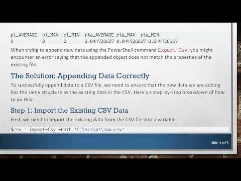 How to Append Data to an Existing CSV File in PowerShell