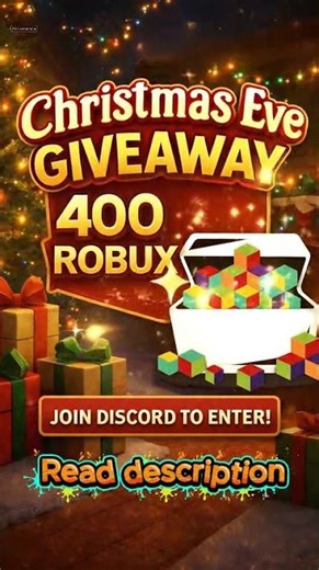 Christmas Eve Giveaway — 400 Robux