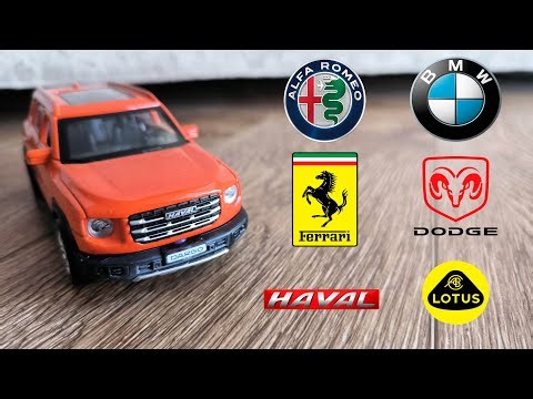 Learn Famous Car Logos With Miniature Model Cars in Motion
