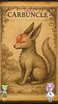 【額に輝く宝石を持つ幻獣】カーバンクルとは？その姿・特徴・伝承をやさしく解説！ #解説 #怪物 #幻獣 #モンスター #雑学 #ずんだもん