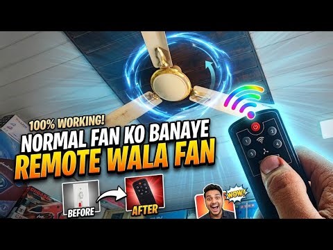 Normal Fan को बनाए Remote Control Fan! 🤩 | How to Install Remote in Any Ceiling Fan.Remote Wala Fan