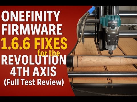 Onefinity Firmware 1.6.6 Upgrade — FIXES for the Revolution 4th Axis (Full Test Review) Bat Project