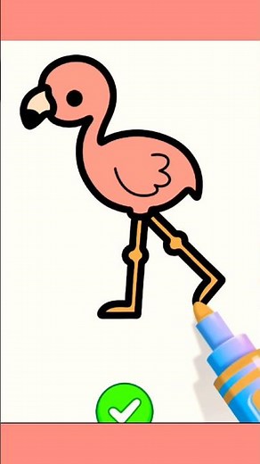 How to Draw a Cute Cartoon Flamingo (Step by Step)