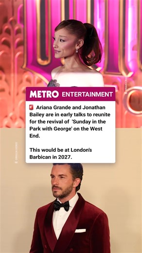 It’s happening 🥺😭 @arianagrande and @Wicked: For Good costar Jonathan Bailey are in early talks to reunite on the stage together for a revival of Stephen Sondheim’s ‘Sunday in the Park with George’. This would be directed by multiple Tony Award and Olivier Award recipient Marianna Elliot in London in 2027. Are you here for this? 👀💚 #arianagrande #jonathanbailey #wicked #wickedforgood #theatrenews