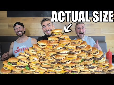 IMPOSSIBLE 25LB BURGER CHALLENGE (60 BURGERS) | Unbeaten Food Challenge