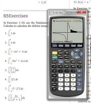 Use TI-83 plus calculator to do definite integrals