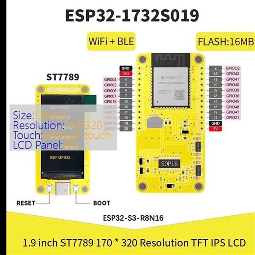ESP32 S3 Smart Display 170x320 IPS LCD