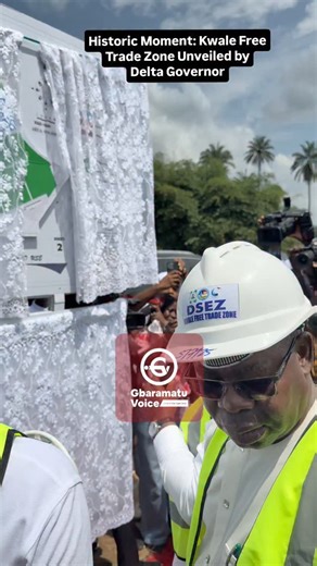 Historic Moment: Kwale Free Trade Zone Unveiled by Delta Governor Watch as Rt. Hon. Sheriff Oborevwori, Executive Governor of Delta State, officially performs the groundbreaking of the Kwale Free Trade Zone (KFTZ), a landmark project set to boost industrialization, create jobs, and transform Delta State’s economy. #GbaramatuVoice #DeltaState #KwaleFreeTradeZone #gbaramatuvoicetv | GbaramatuVoice TV