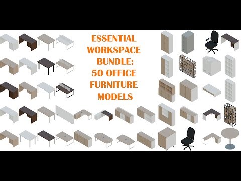 Blender Workspace Bundle – 50 Office Furniture Assets in Action!