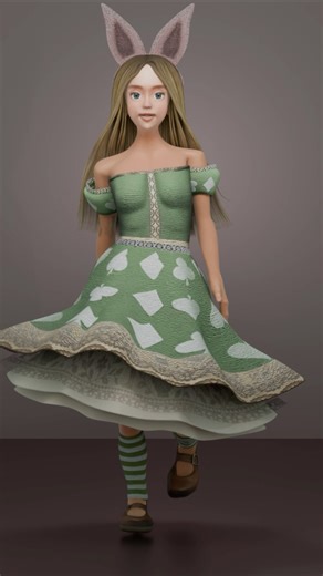 Alice in 3d world | Creating Animation in Blender