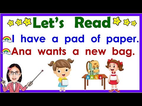 Reading lesson for beginners || Reading tutorial || Basic sentences