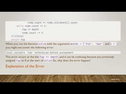Resolving the Local Variable Referenced Before Assignment Error in Python