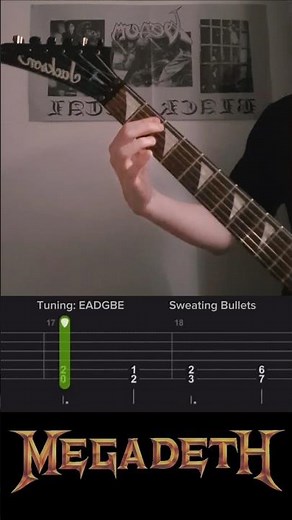 Megadeth - Sweating Bullets (Rhythm Intro Riff)