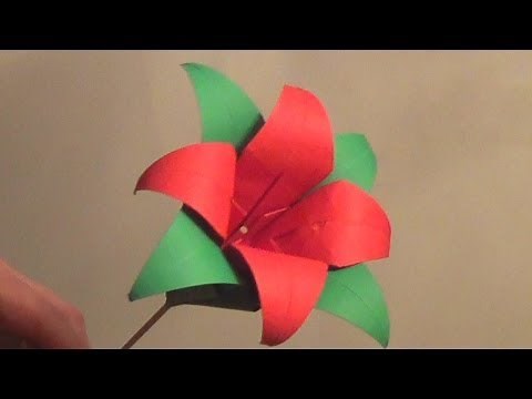 Origami Lily Flower Tutorial - How to make an Origami Lily Flower