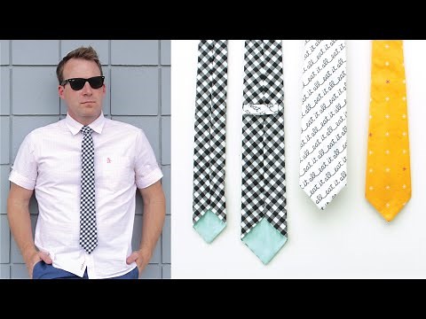 How to make a necktie for all ages --- Skinny Tie and Classic Tie