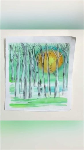 Easy Watercolor & Pen Landscape Tutorial