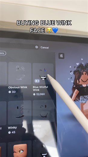 Buying Blue Wistful Face - Roblox Wink Azul