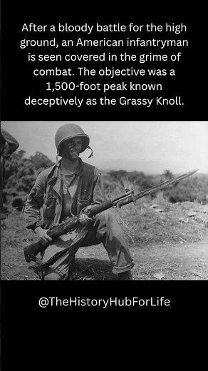 WW2 rare Photos: Battle Stained: The Bloody Fight for the Grassy Knoll #war #history #ww2 #usa