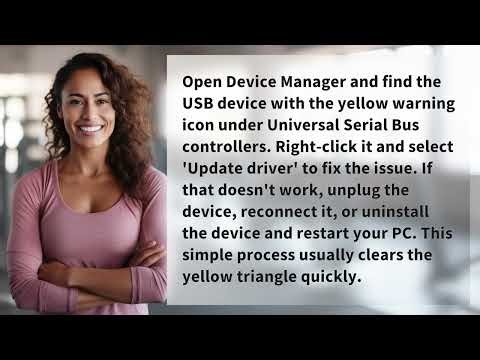 How Can I Remove the Yellow Triangle on a USB Device in Windows?