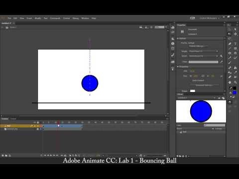 Adobe Animate CC: Lab 1 - Bouncing Ball