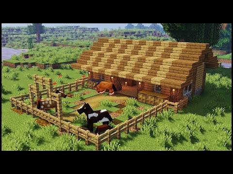 Minecraft: How to Build a Horse Stable