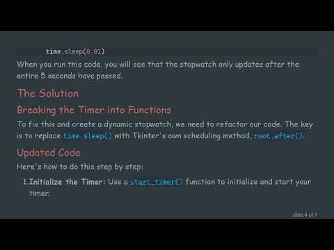 How to Fix Your Tkinter Stopwatch: Make it Incrementing Dynamically!