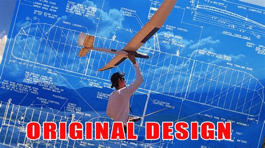 My original design RC glider classic balsa wood 2.25 meters