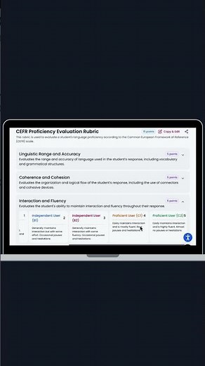 CEFR Proficiency Evaluation Rubric