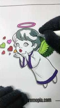 Baby Angel Blowing Kisses ASMR Coloring – Nativity Christmas Art #colorwithchromopia