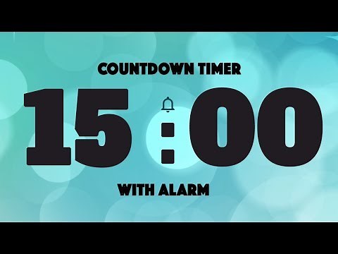 15 Minutes Silent Countdown Timer | With Alarm Sound at the end.