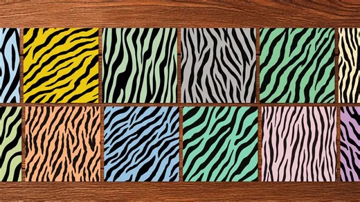 Pastel Zebra Paper Pack – Seamless Pastel Zebra Stripe Digital Paper, Rainbow Animal Print Background, Funky Jungle Patterns for Scrapbooks - Etsy