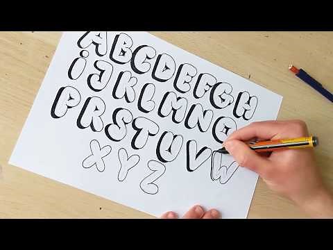 How To Draw Bubble Letters (EASY) - Step By Step Tutorial