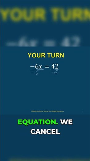 Can YOU Solve This? -6X=42 Math Challenge