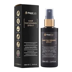 ThickTails Hair Thickening Spray for Women & Men, Instant Volume & Fuller Looking Hair for Fine or Thinning Hair, Root Lift Volumizing Pre-Styler, Lightweight No Residue Formula, 3.4 fl oz