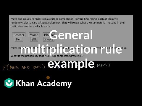 General multiplication rule example: dependent events | Probability & combinatorics