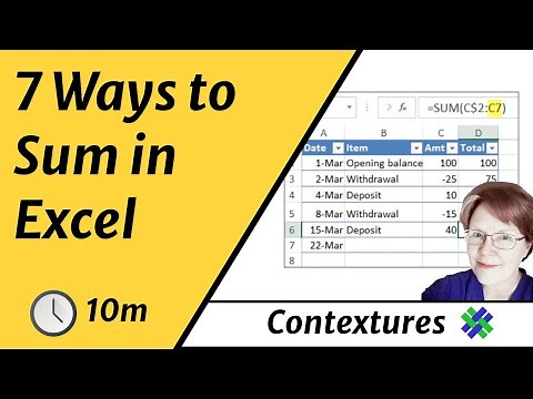 7 Ways to Sum in Excel