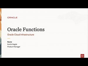 Developing Serverless Applications on Oracle Cloud Infrastructure