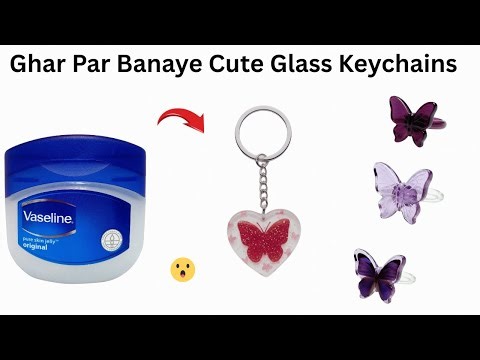 DIY Homemade Glass Keychains/Easy Making Keychain/how to make glass keychain at home/bts keychains